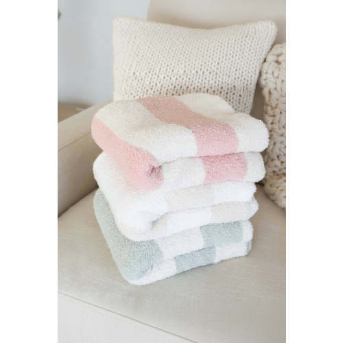 CuddleLane™ Luxe Blankets in Sage Stripe | Caden Lane