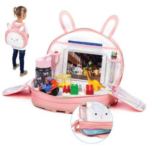 Lulyboo 10.5" Toddler Travel Activity Tray and Backpack - Bunny