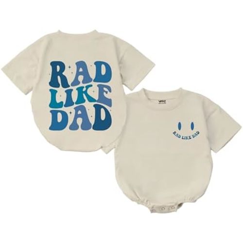 Rad Like Dad Outfit Boy-Girl Baby Romper-One Year 1st 6-12 Months Bodysuit Bubble Gifts Newborn Toddler Infant