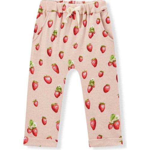 Strawberry Organic Cotton Jogger Pants - Milkbarn Kids Pants | Maisonette