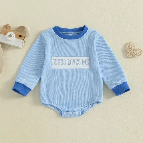 Infant Baby Boys Fall Winte Bubble Jumpsuit Long Sleeve Jesu | Holiday Sales TikTok Shop