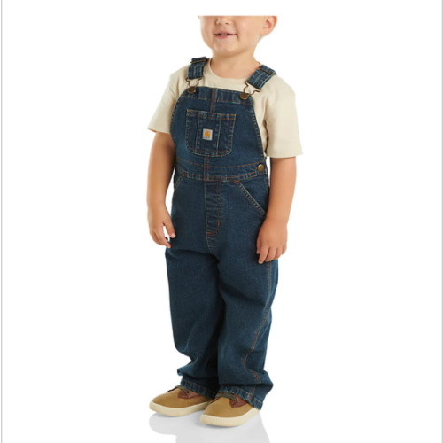 Kids' Washed Denim Bib Overall (Baby/Toddler) | Baby Boy (0-24M) | Carhartt
