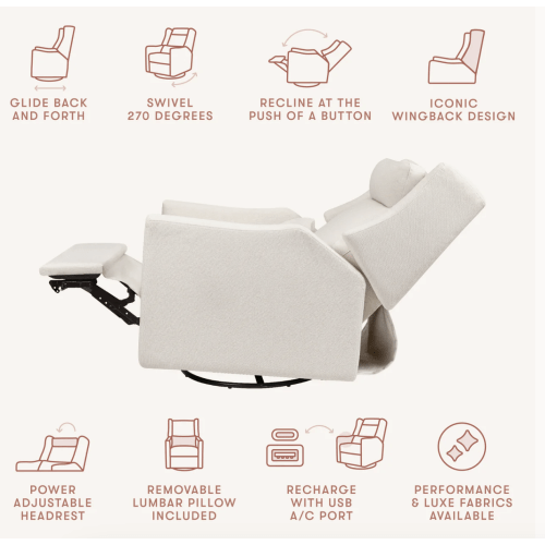 Kiwi Plus Recliner & Glider w/ Adjustable Headrest – Babyletto