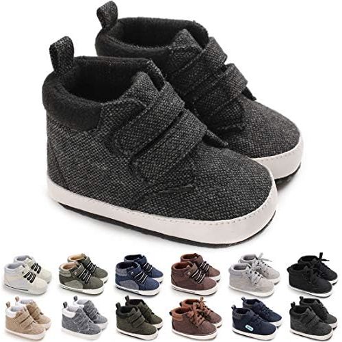 CENCIRILY Baby Boys Girls High Top Sneakers Soft Soles Anti Skid Infant Ankle Shoes Toddler Prewalker First Walking Crib Shoes