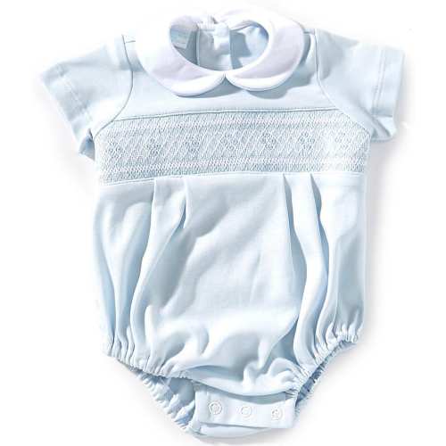 Edgehill Collection Baby Boys Solid Smock Bubble