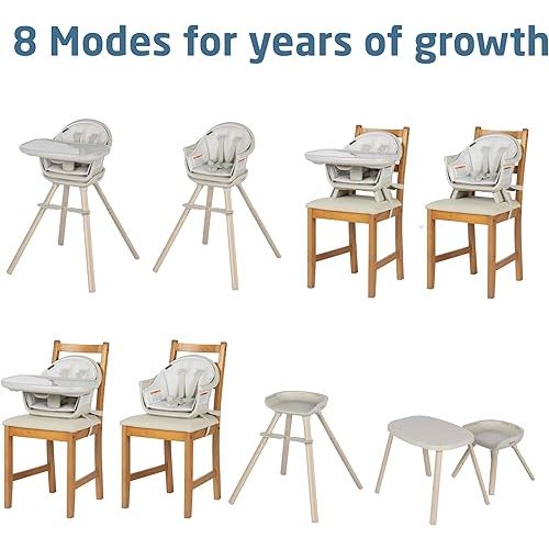 Maxi-Cosi Moa 8-in-1 High Chairs for Babies and Toddlers, Machine Washable Infant High Chair, Compact, Convertible High Chair Lightweight Design, Classic Oat
