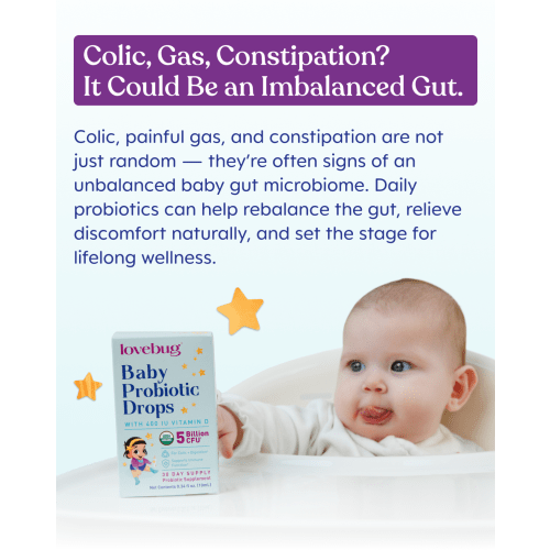 Soothe Baby's Tummy with Lovebug Probiotics