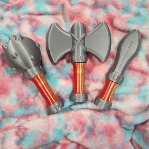 Mini Sword Baby Rattle: 3D Printed Safe Medieval Toy