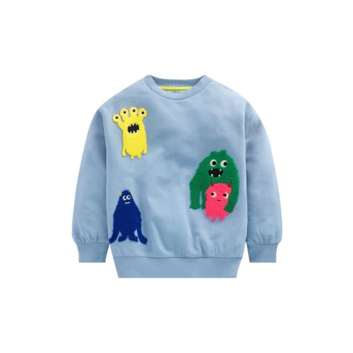 Kids' Monster Bouclé Appliqué Sweatshirt