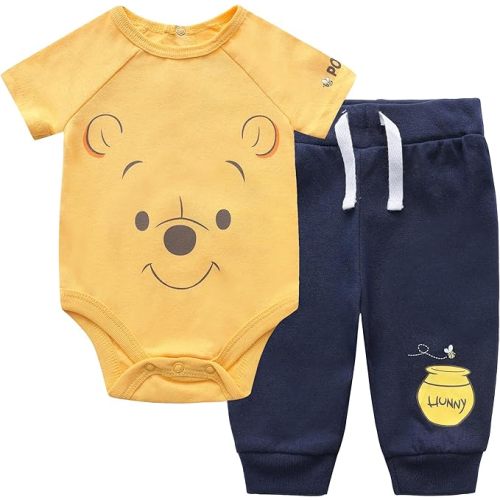 Disney Winnie The Pooh Baby Boys Bodysuit and Pants Set for Newborn and Infant