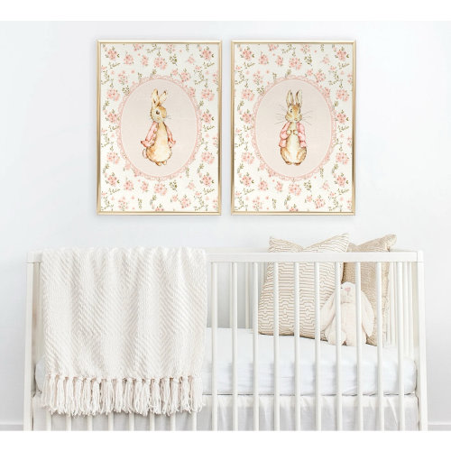 Peter Rabbit Nursery Decor Vintage Peter Rabbit Prints Beatrix Potter Inspired Girls Nursery Prints Vintage Floral Storybook Art PRINTABLES