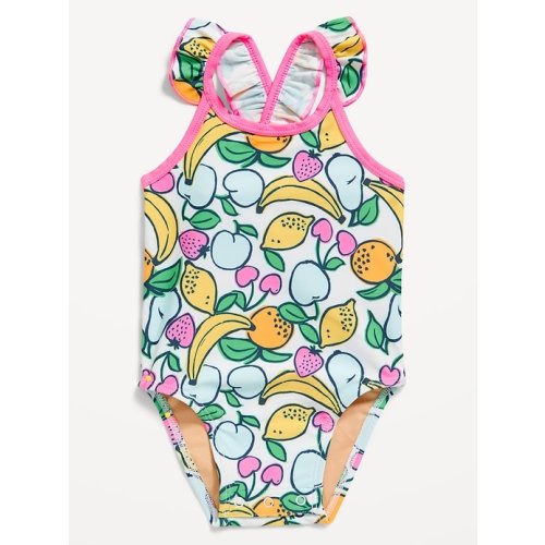 Printed Ruffled One-Piece Swimsuit for Baby | Old Navy