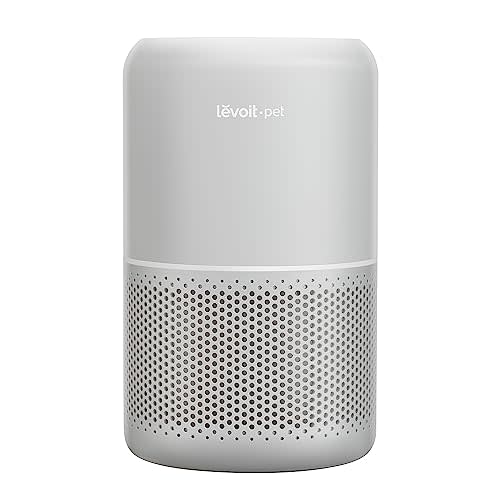 LEVOIT Air Purifier for Pets, Home, Large Rooms, and Bedrooms, HEPA Sleep Mode, AHAM VERIFIDE, Efficient Filter for Pet Dander, Odors, Captures Smoke, Dust, Mold, Pollen, Pet Lock, Core P350-P, Grey