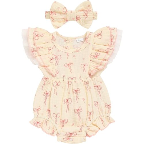 TITKKOP Ruffle Bubble Romper for Baby Girl | One-Piece Shorts Jumpsuit | Summer Outfit & Dress for Infants 0-18M