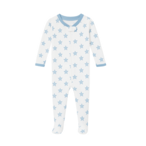 Celestial Linework | Footie (Blue) – Baby Dunn
