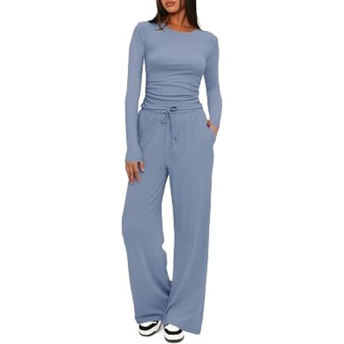 Darong Women's 2 Piece Outfits Long Sleeve Lounge Sets Travel Outfits