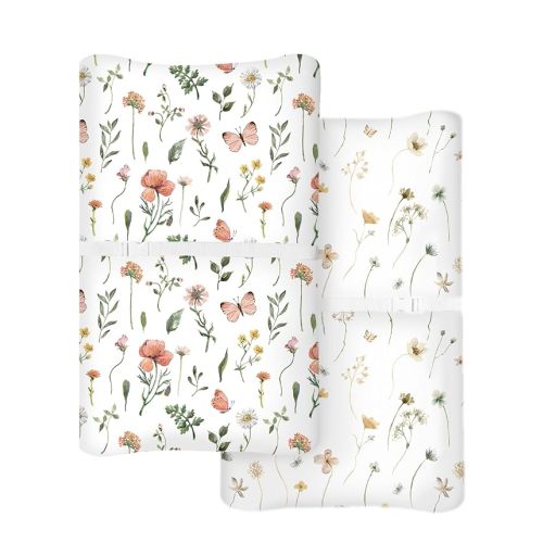 Changing Pad Cover for Baby Boys Girls 2 Pack, Fits Standard 32”×16” Changing Table Pads, Silky Breathable Stretch Knit, Machine Washable (Cottage Cow)