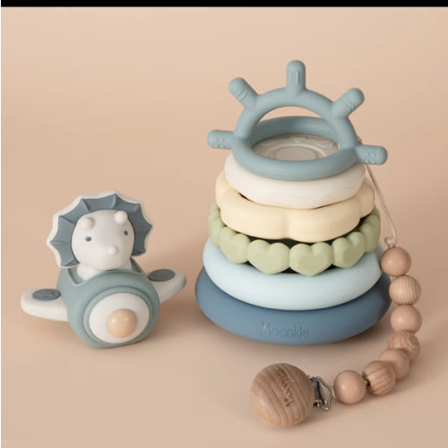 Dino Stacking Teething Rings