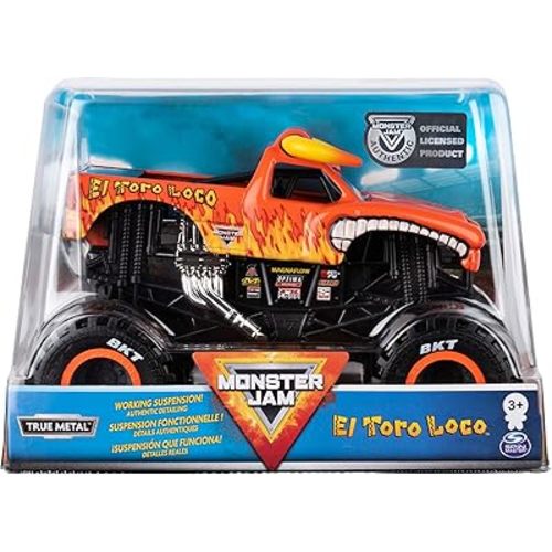 Monster Jam Official El Toro Loco Monster Truck Die-Cast Vehicle, 1:24 Scale
