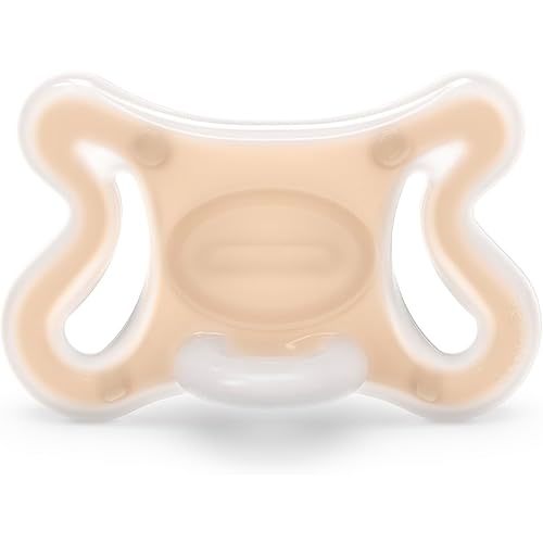 Suavinex Zero Zero Silicone Baby Pacifier w/SX Pro Physiological Pacifier Nipple (0-6M), Fair