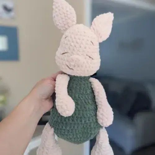 Piglet Crochet Classic Hundred Acre Woods Collection: Handmade Plush Snuggler
