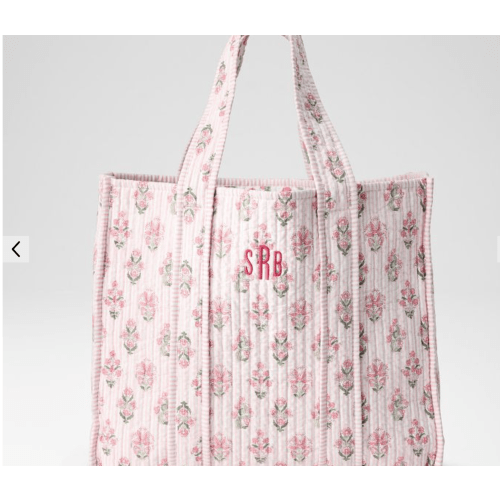 Block Print Quilt Oversized Tote