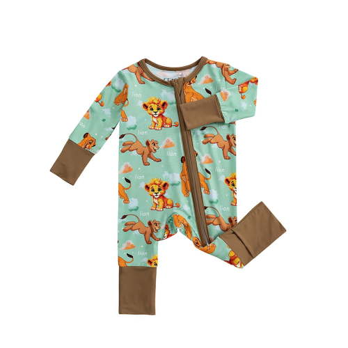 Weebloom Baby Boys Girls Pajamas Footless Bamboo Jumpsuit Comfortable Stylish Bodysuit 0-24 Months Sleepwear Loungewear Pjs Sleepers Romper Onesie Brown 3-6 Months