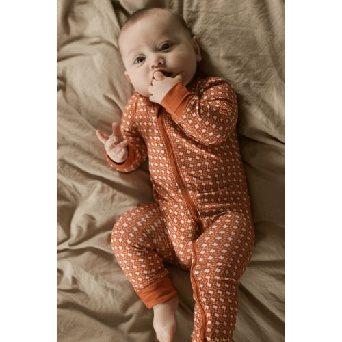 Baby Zip Up - Texas - Orange & White – BURLEBO