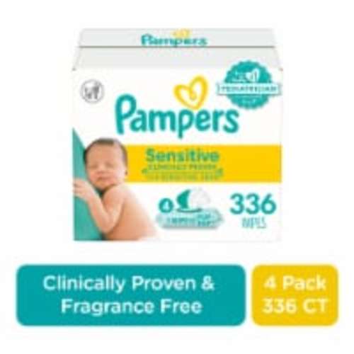 Pampers Sensitive Fragrance Free Baby Wipes, 4 pk / 84 ct