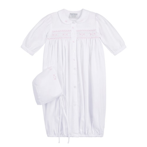 Girls Smocked Rose Bud Take Me Home Gown With Bonnet