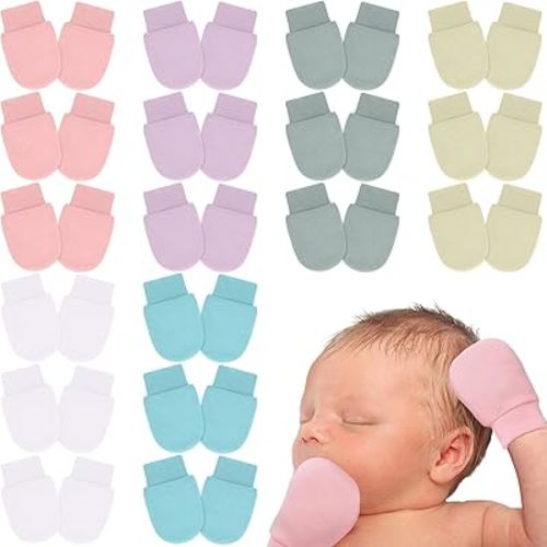 18 Pairs Baby Preemie Mittens Newborn Mittens No Scratch Cotton Premature Gloves for Nicu Boys Girls Gifts