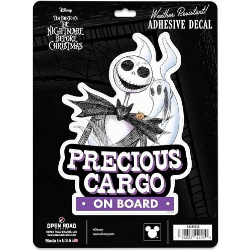 Disney The Nightmare Before Christmas Precious Cargo Adhesive Vinyl Decal - Jack Skellington Car Sticker for Families with Baby on Board