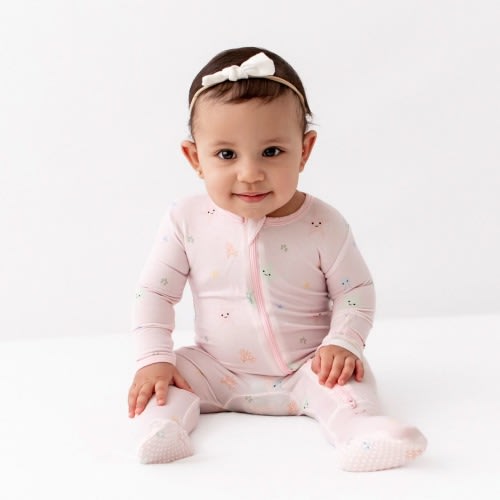 (size 3-6 m) Starfish Zippered Footie