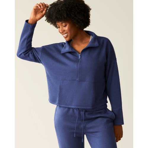 Cloud Fleece Half Zip Nursing Pullover | Dusty Mauve - Kindred Bravely