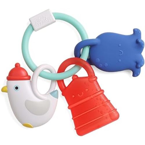 Itzy Ritzy - Bitzy Charms Teething Ring with 3 Teethers (Nautical)