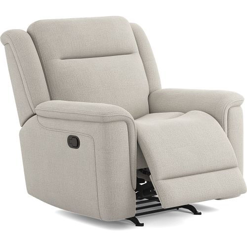 Meadow Park Cement Gray Chenille Fabric Glider Recliner