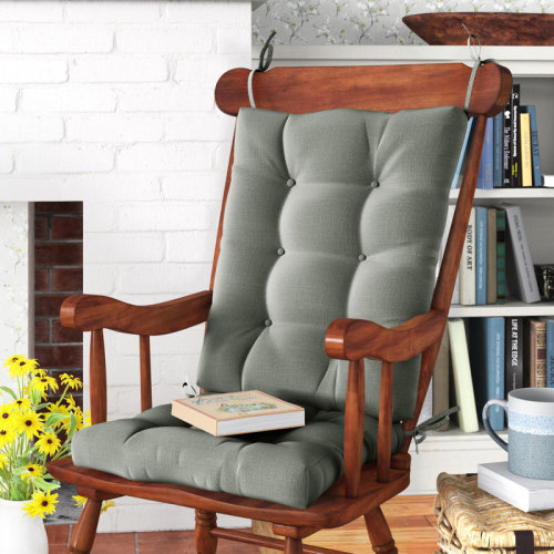 Latitude Run® Non-Slip Rocking Chair Cushion Set - Color: Spa