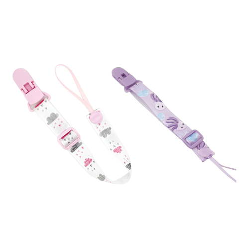 XIRQI 2Pcs Pacifier Clip,Cartoon Shape, Cute and Attractive Pacifier Holder,Soft and Skin-Friendly, Comfortable and Durable Binky Clips