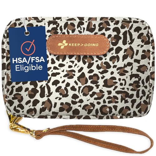 Keep Going Travel First Aid Kit for Kids 130 Pc.for Purse, Diaper Bag, Backpack, & Suitcase, with Latex-Free Bandages 7 x 5 x 2 in. Travel First Aid Kit TSA-Approved