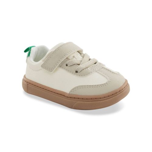 Carter's Just One You® Toddler Boys' First Walker Sneakers - Khaki 3: Machine Washable, Hook & Loop Closure