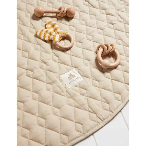 Purebaby Quilted Play Mat - Camel Melange | Baby Bunting AU