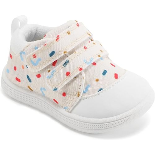 Baby First Walking Shoes Baby Girls Wide Barefoot Sneakers Lightweight Soft Toddler Shoe Non-Slip Ankle Support