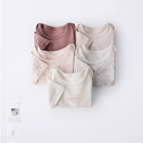 FIVE-PACK OF SWAN BODYSUITS - Pink | ZARA United States