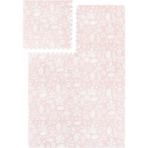 PopsyKosy Premium Baby Foam Play Mats - Stylish & Large Non-Toxic Puzzle Floor Tiles - 6 Tiles - Spacious 6ft x 4ft - Expandable Interlocking Crawling Mats - Soft, Thick, Waterproof - Baby Coral