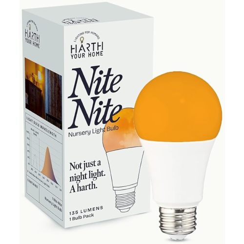 Amber Light Bulbs for Sleep I 1800K Warm Light Bulbs for Bedside Lamp I 3.5W E26 Led Bulb (60W Equiv) Orange Led Lights for Bedroom Soft Warm Lighting I Dim Night Light for Kids Room Warm Light Lamp