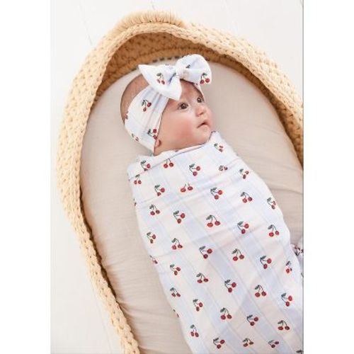 Stretchy Swaddle | Cherry Picker | Charlie Lou Baby