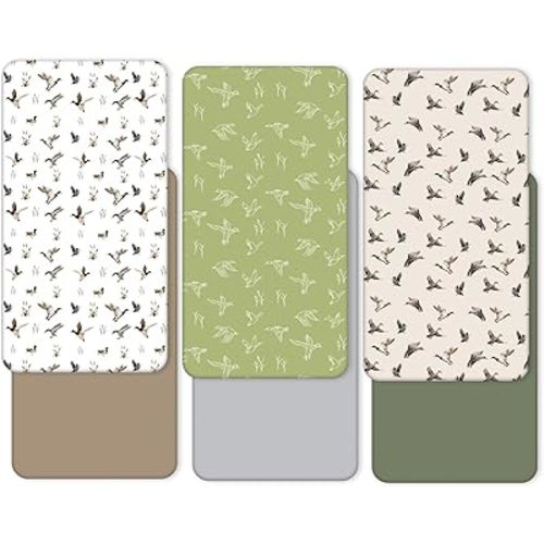 52"x 28" Mallard Duck Baby Crib Fitted Sheet for Boys Girls Standard Crib and Toddler Mattress Soft Stretchy Breathable Safe Snug Fitted Changing Mat Sheets