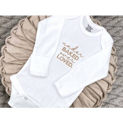Embroidered under baked over LOVED ONESIES® Brand • Preemie Baby ONESIES® Brand • Micro Preemie • Nicu Grad Gift • peace out nicu