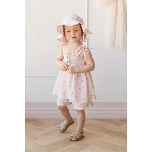 Organic Cotton Noelle Hat - Petite Fleur Soft Peony