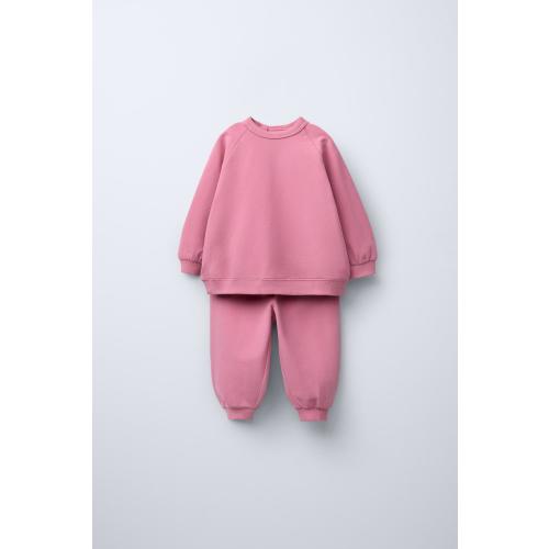 SWEATSHIRT AND JOGGER PANTS MATCHING SET - Pink | ZARA United States